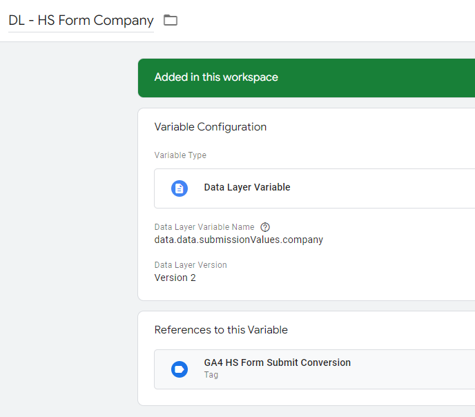 HubSpotFormTrackingGTM-FormVariable